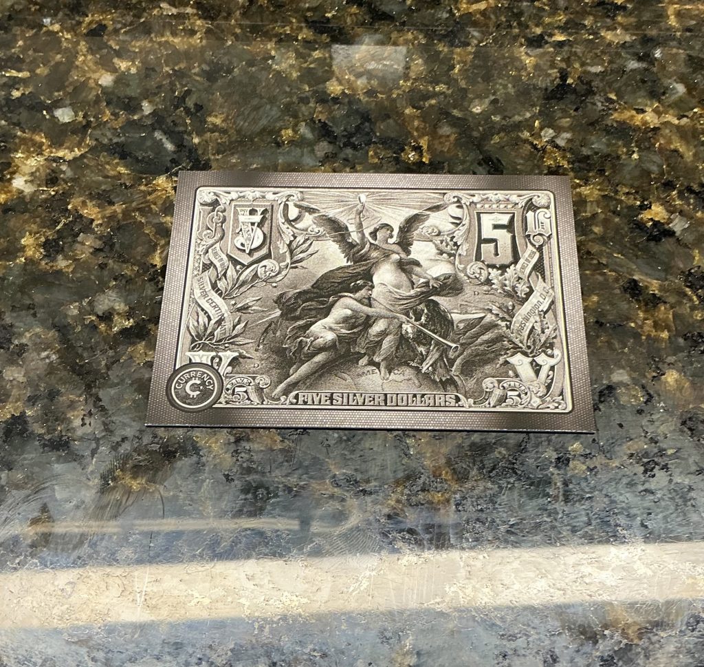 1896 $5 Educational note #9