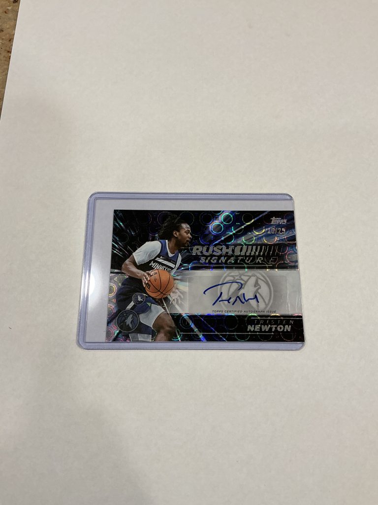 Topps Tristen Newton Rush Signature Auto RS-TN