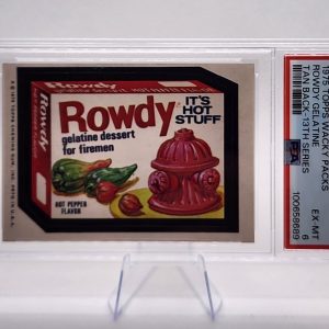 1975 Topps Wacky Packs - Rowdy Gelatine - 13th Series - Tan Back - PSA 6