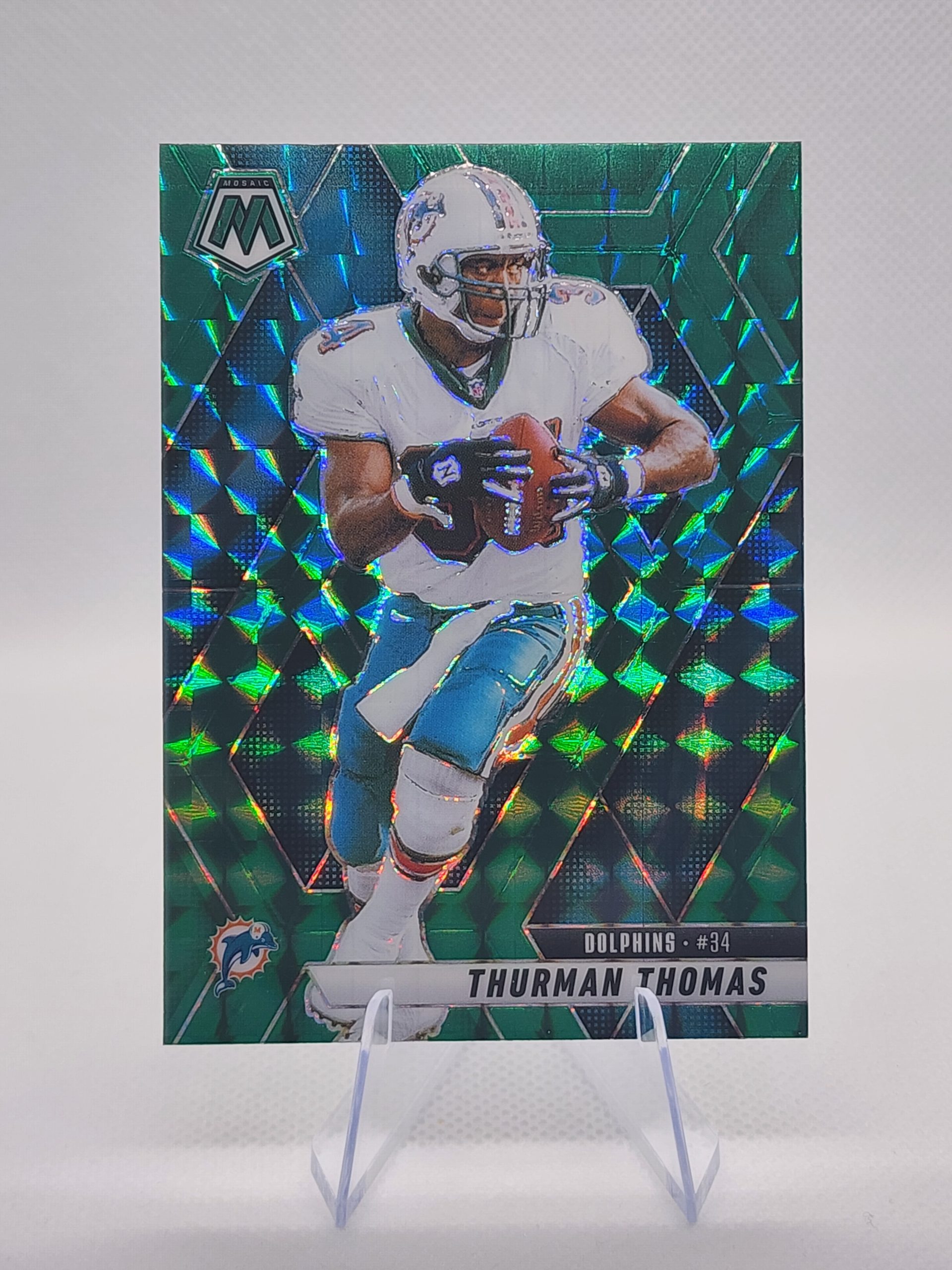 2025 Panini Mosaic - Green Mosaic Prizm - Thurman Thomas #234 - Dolphins