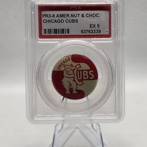 American Nut And Chocolate Chicago Cubs Pin PR3-8 PSA 5