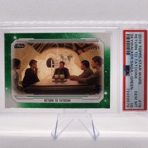 Star Wars Return to Tatooine Skywalker Saga Green 2019 Topps 11/99 PSA 10
