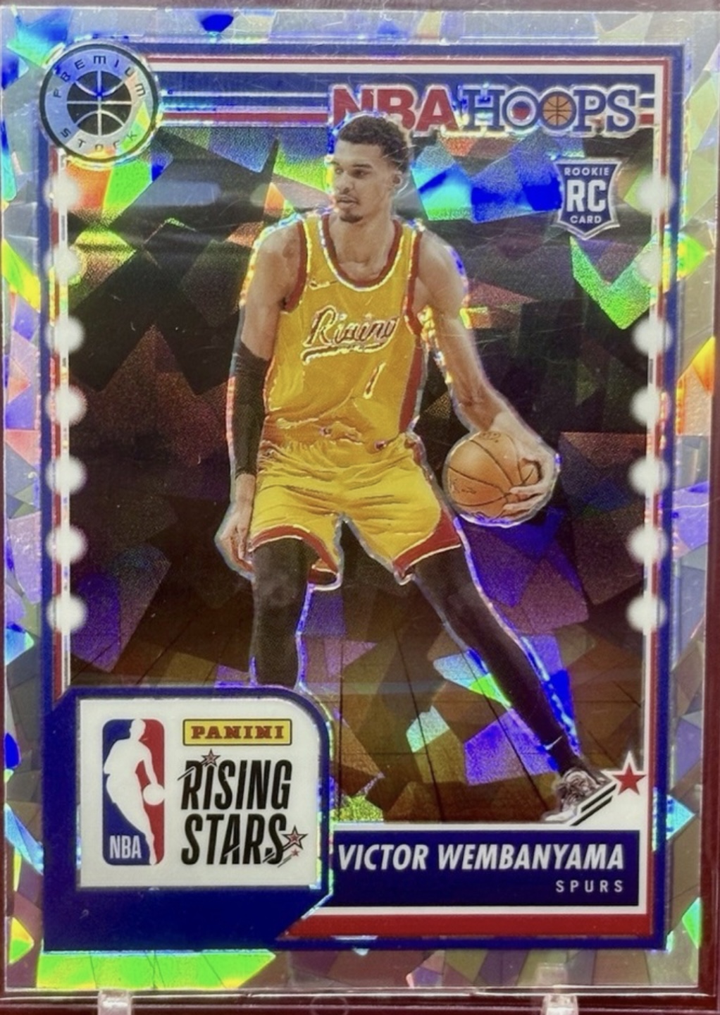2023-24 PREMIUM STOCK ICE PRIZM RISING STARS SP RC VICTOR WEMBANYAMA RC SP