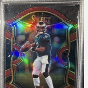 2020 PANINI SELECT MAROON PRIZM DIE CUT SP RC JALEN HURTS GRADED GM MT