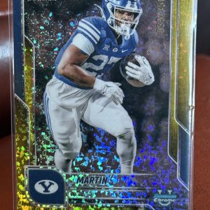 2025 Bowman Chrome U Football LJ Martin Yellow Mini Diamond 39/350