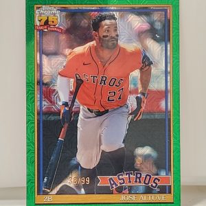 Jose Altuve Green Mojo 2026 Topps Series 1 1991 Silver Pack 38/99 Astros #91C-17