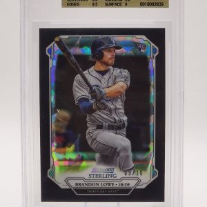 Brandon Lowe Black Atomic Refractor 2019 Bowman Sterling Rookie RC 9/10 BGS 9.5