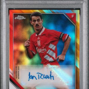 2021 TOPPS CHROME UEFA CHAMPIONS LEAGUE CHROME AUTOGRAPHS #IR IAN RUSH CHROME AUTO-ORANGE REF PSA 9