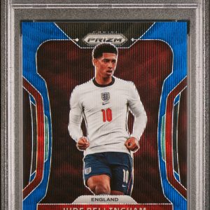 2022 JUDE BELLINGHAM BLUE WAVE 114/199 PRIZM WORLD CUP PSA 9