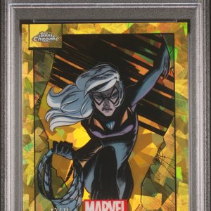 2024 TOPPS CHROME MARVEL SAPPHIRE EDITION #54 BLACK CAT YELLOW PSA 10