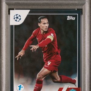2022 TOPPS UEFA CLUB COMPETITIONS 1ST EDITION #130 VIRGIL VAN DIJK BLACK PSA 9