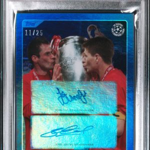 2020 TOPPS UCL 30 SEASONS STEVEN GERRARD JAMIE CARRAGHER DUAL AUTOGRAPG 11/25 PSA 10