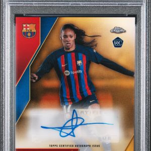 2022 TOPPS CHROME FC BARCELONA MES QUE UN CLUB AUTOGRAPHS #AUPA SALMA PARALLUELO MES/CLUB AUTOGRAPH-GOLD PSA 9