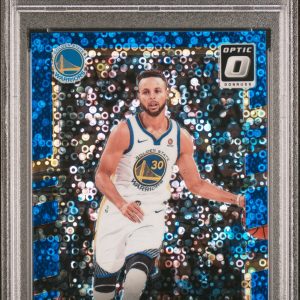 2017 PANINI DONRUSS OPTIC #46 STEPHEN CURRY FAST BREAK BLUE PSA 10