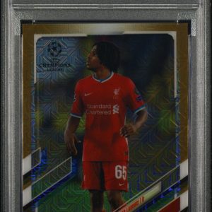 TOPPS UCL JAPAN YASSER LAROUCI GOLD REFRACTOR /50 PSA 10