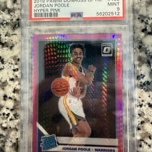 2019 DONRUSS OPTIC JORDAN POOLE HYPER PINK RATED ROOKIE PSA 9