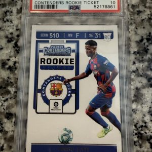 2019 PANINI CHRONICLES ANSU FATI ROOKIE TICKET PSA 10