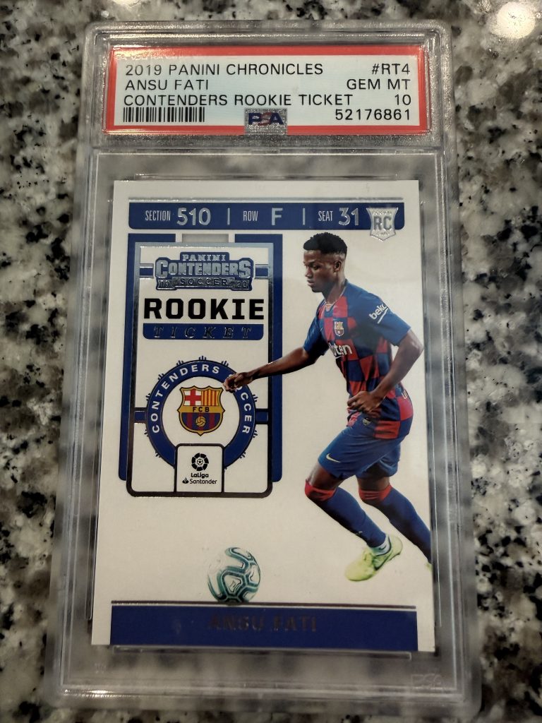2019 PANINI CHRONICLES ANSU FATI ROOKIE TICKET PSA 10