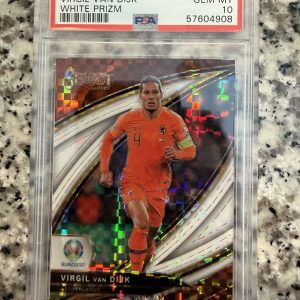2020 SELECT EURO VIRGIL VAN DIJK WHITE PRIZM 51/60 PSA 10
