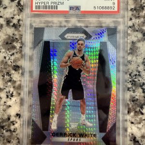 2017 PANINI PRIZM DERRICK WHITE HYPER PRIZM ROOKIE PSA 9