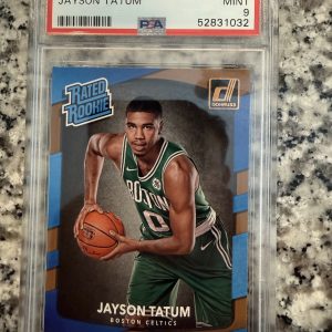 2017 PANINI DONRUSS RATED ROOKIE JAYSON TATUM PSA 9