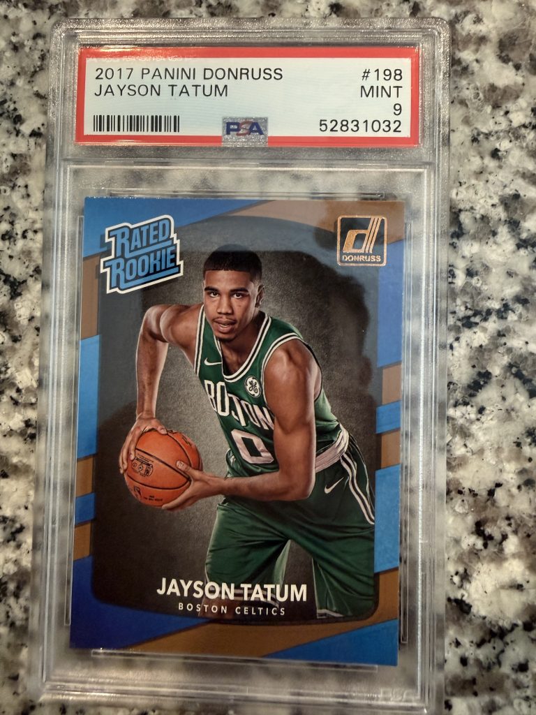 2017 PANINI DONRUSS RATED ROOKIE JAYSON TATUM PSA 9
