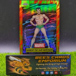 Namor The Sub-Mariner 2024 Topps Chrome Marvel Human Torch Refractor #124 18/39 SP
