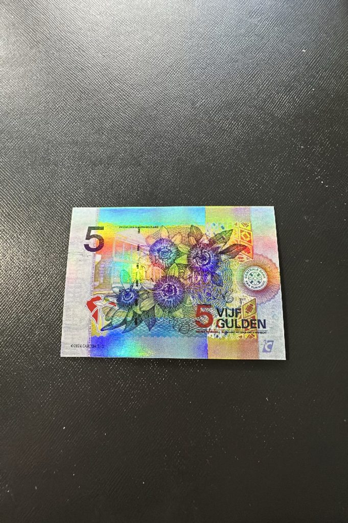 Cardsmiths cryptocurrency “5 VIJF GULDEN” coldfoil double sided holo