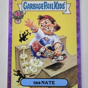 2025 Worst Of Garbage Pail Kids 40th Anniversary #81a Sk8 Nate Purple 109/199